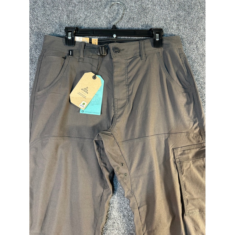 Prana Stretch‎ Zion Pant II Dark Iron Grey Mens 31x30 Hiking Cargo Pants NEW